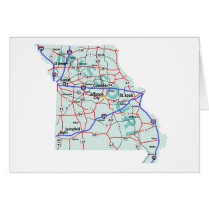 Missouri Map Blank Card