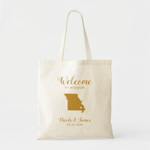 Missouri Map Wedding Welcome Bag, Gold Tragetasche