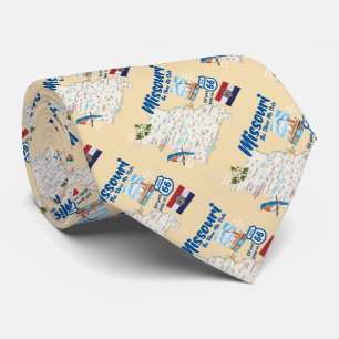 Missouri MO Staat anzeigen Karte Route 66 Krawatte