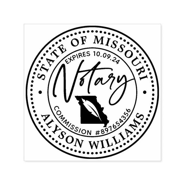 Missouri Modern Notary Public Permastempel (Design)