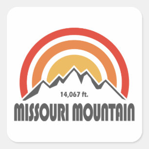 Missouri Mountain Quadratischer Aufkleber