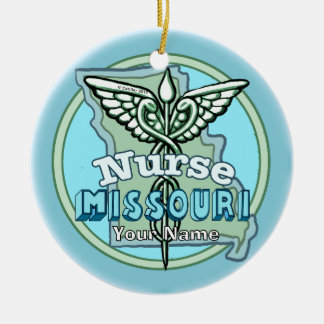 Missouri Nurse Caduceus Keramik Ornament