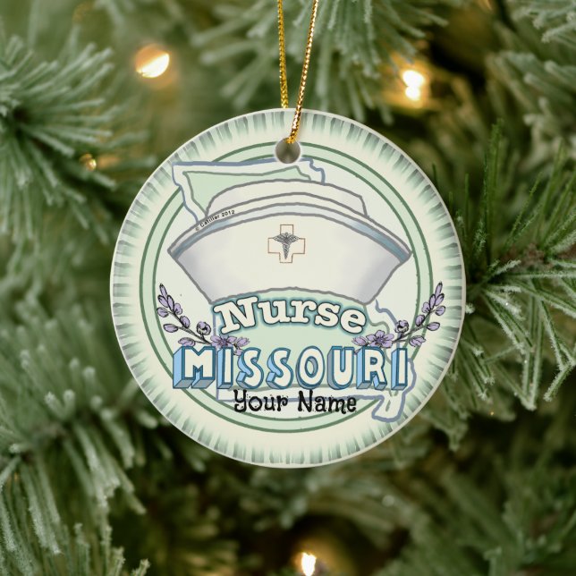 Missouri Nurse Keramik Ornament (Baum)