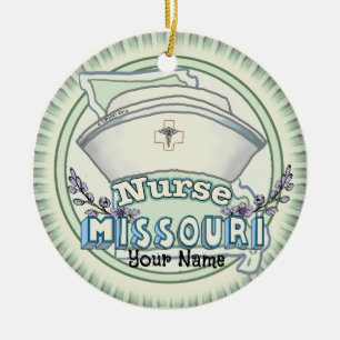 Missouri Nurse Keramik Ornament