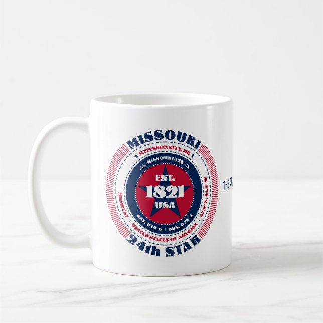 Missouri Patriotic Circular Monogram Tasse (Links)