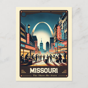 Missouri Patriotischer Geist Vintage Postkarte