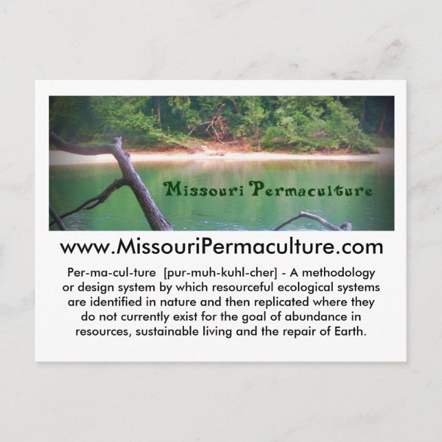 Missouri Permaculture Postcard Postkarte (Vorderseite)