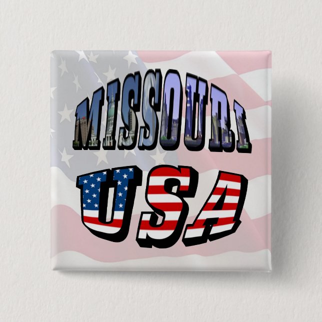 Missouri Picture and USA Text Button (Vorderseite)