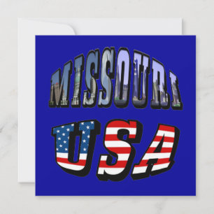 Missouri Picture and USA Text Einladung