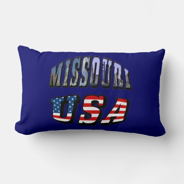 Missouri Picture and USA Text Lendenkissen (Vorderseite)