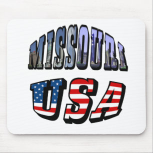 Missouri Picture and USA Text Mousepad