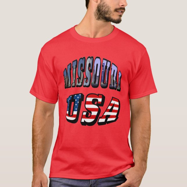 Missouri Picture and USA Text Shirt (Vorderseite)