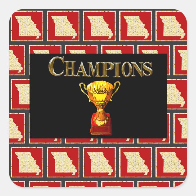 MISSOURI QUADRATISCHER AUFKLEBER (Vorderseite)