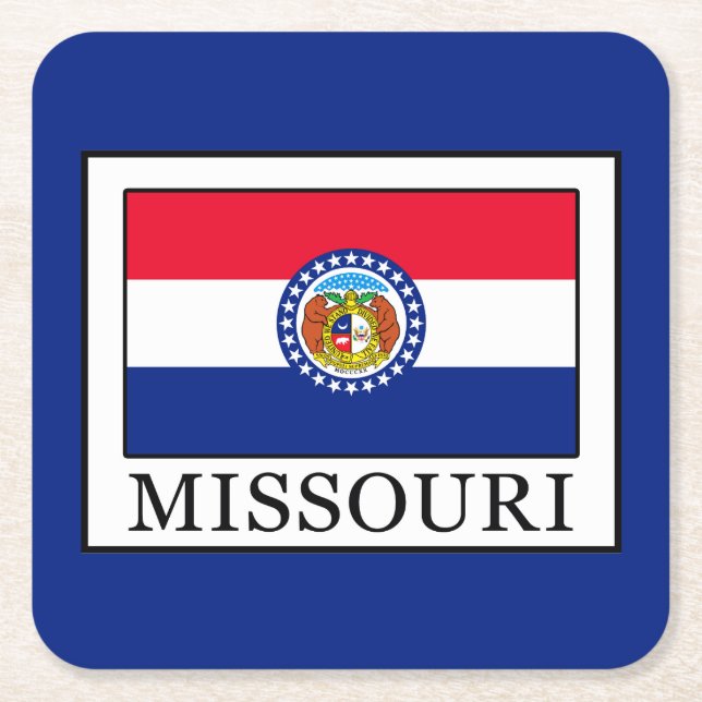 Missouri Rechteckiger Pappuntersetzer (Vorderseite)