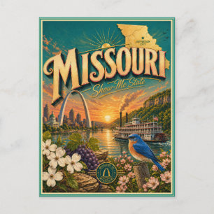 Missouri Retro-Reise-Andenken-Postkarte Postkarte