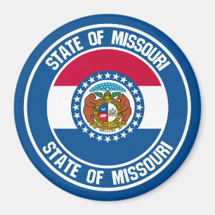 Missouri Round Emblem Magnet