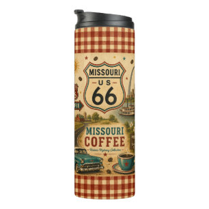 Missouri Route 66 Coffee-Reise-Trinkgeschirr-Gesch Thermosbecher