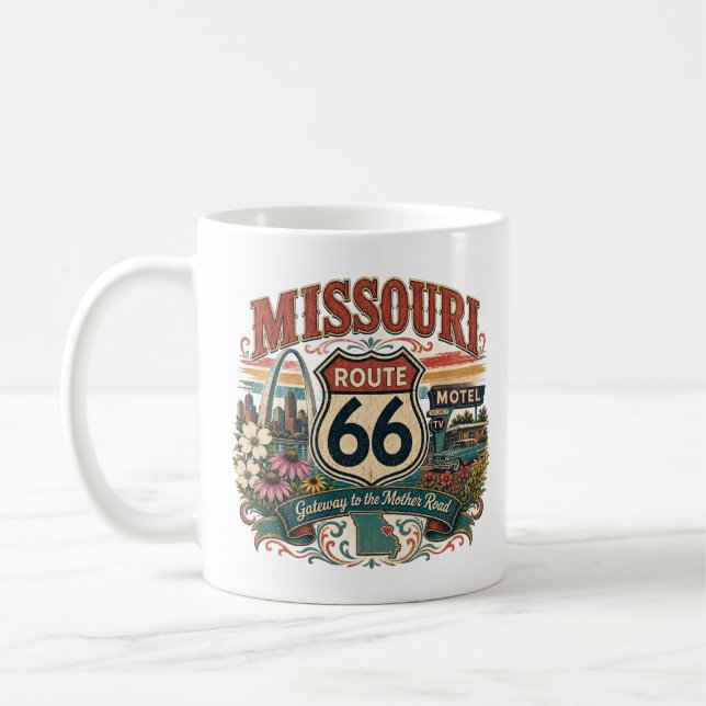 Missouri Route 66 Gateway Coffee Stop Kaffeetasse (Links)