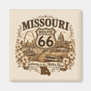 Missouri Route 66 Gateway Kühlschrank Andenken Magnet