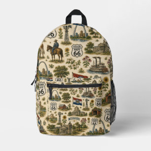 Missouri Route 66 Trail Gateway Bedruckter Rucksack