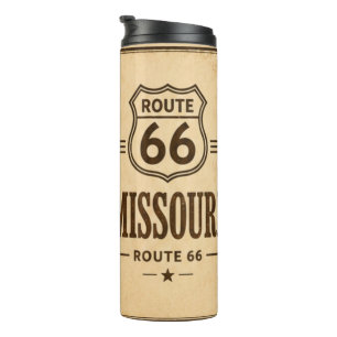 Missouri Route 66 Vintage Roadtrip-Trinkgefäß Thermosbecher