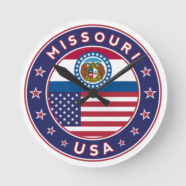 Missouri Runde Wanduhr (Vorderseite)