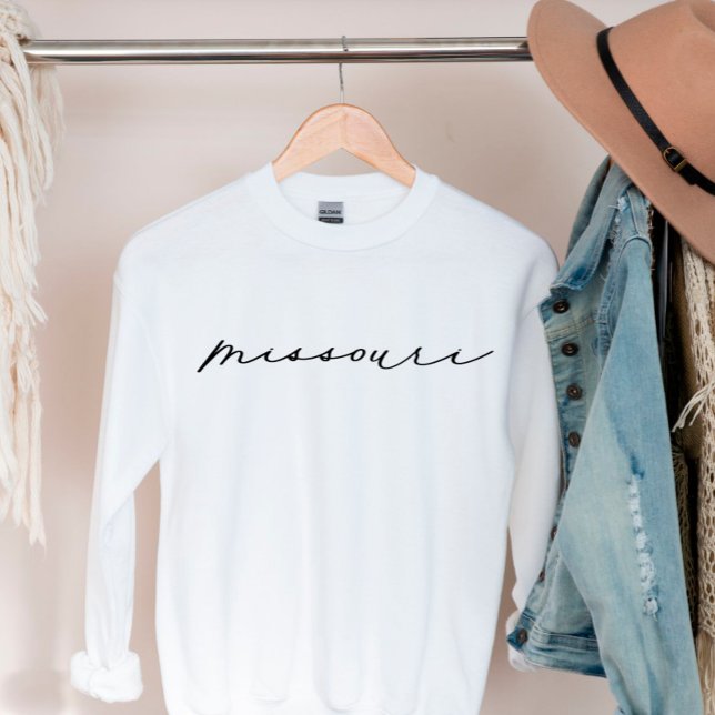 Missouri Script Staat Women's Sweatshirt (Von Creator hochgeladen)