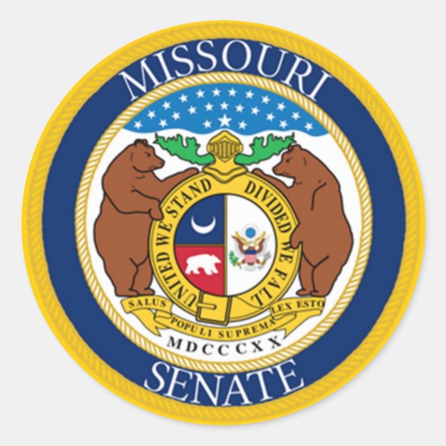 MISSOURI-SENAT RUNDER AUFKLEBER (Vorderseite)