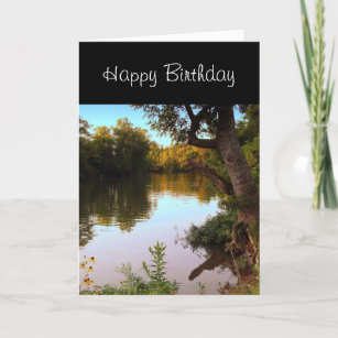 Missouri Shoal Creek at Dusk Birthday for Men Karte