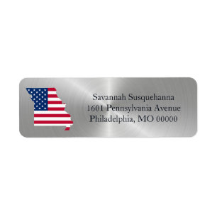 Missouri Silver Staat American Flag Patriotic
