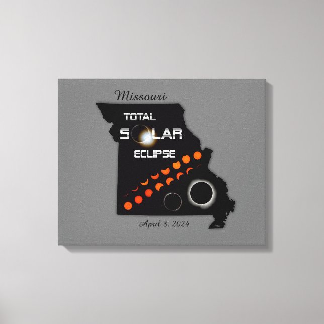 Missouri Solar Eclipse Canvas Print Leinwanddruck (Vorderseite)