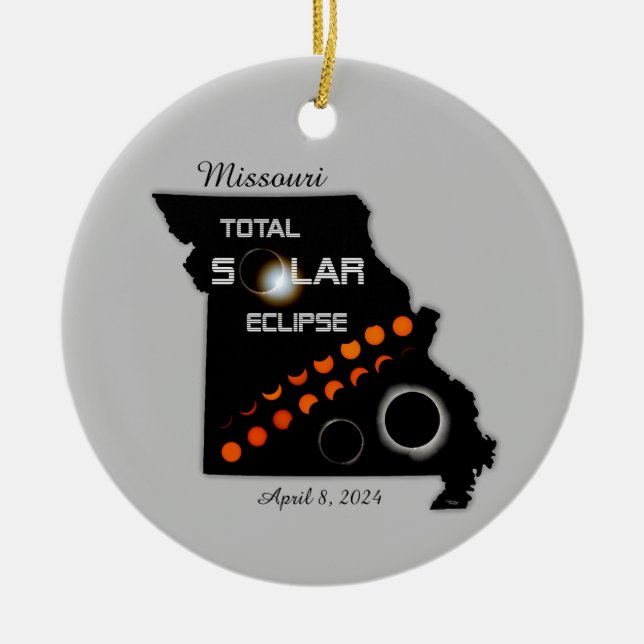 Missouri Solar Eclipse Keramik Ornament (Vorne)