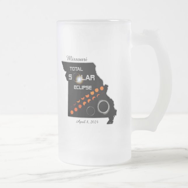 Missouri Solar Eclipse Mattiert Beer Tasse (Rechts)