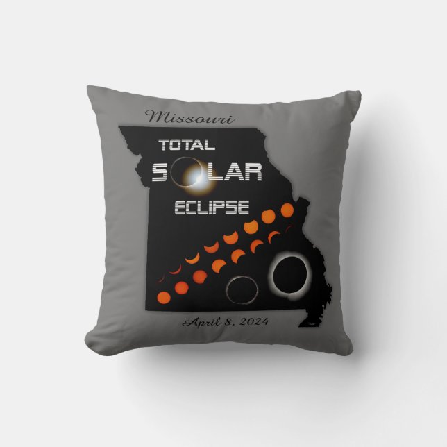 Missouri Solar Eclipse Pillow Kissen (Vorderseite)