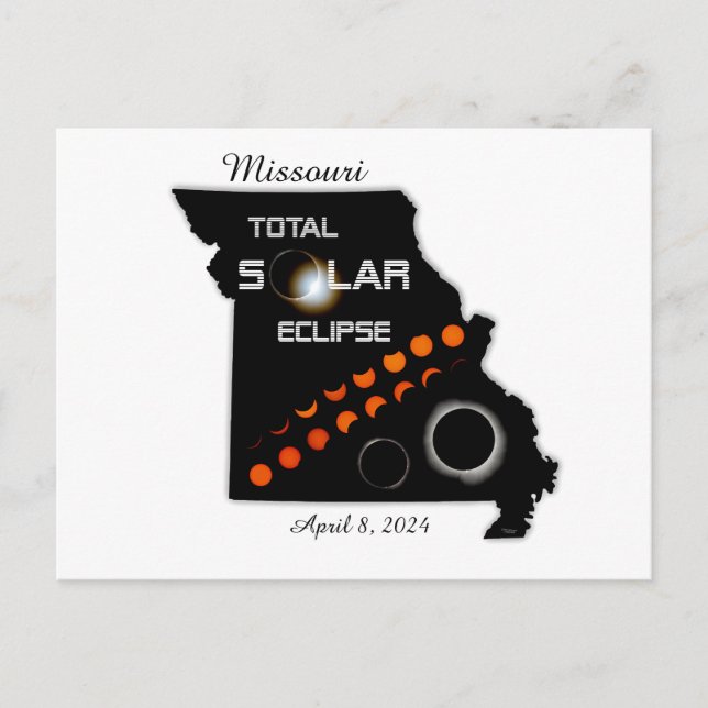 Missouri Solar Eclipse Postkarte (Vorderseite)