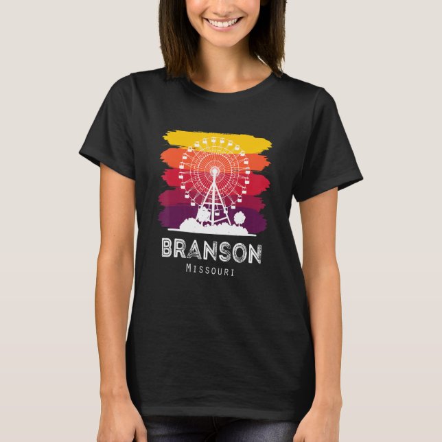 Missouri Souvenir Branson Wandern neben dem Wasser T-Shirt (Vorderseite)