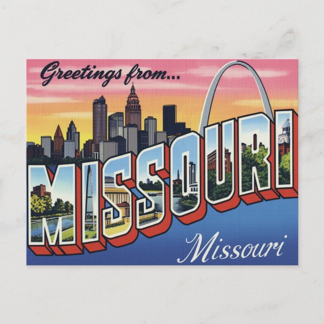 Missouri St. Louis Gateway Arch Postkarte (Vorderseite)