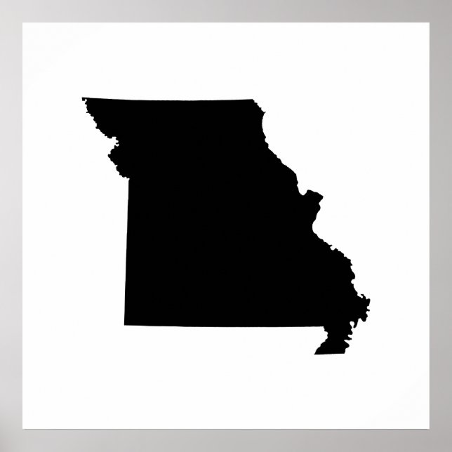 Missouri Staat Kontur Poster (Vorne)