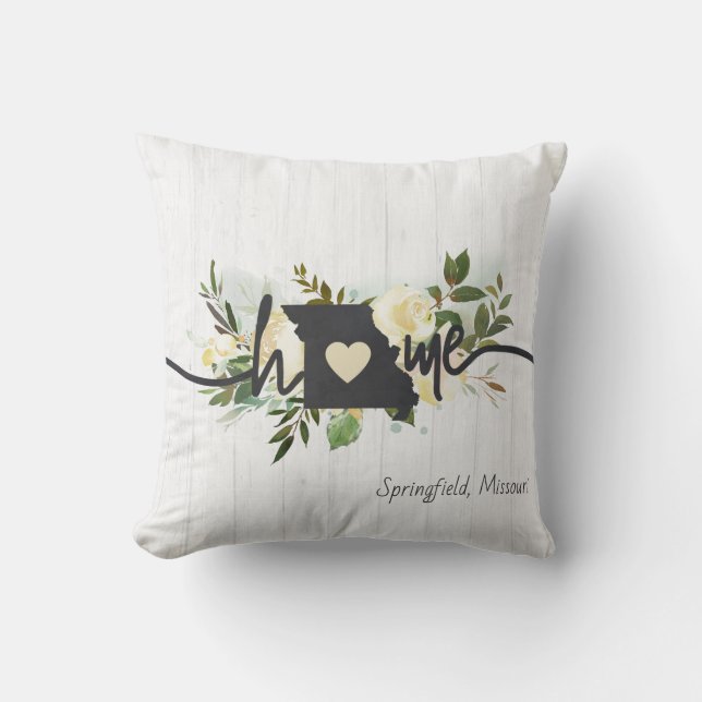 Missouri Staat Personalisiert Ihre Zuhause City Ru Kissen (Vorderseite)