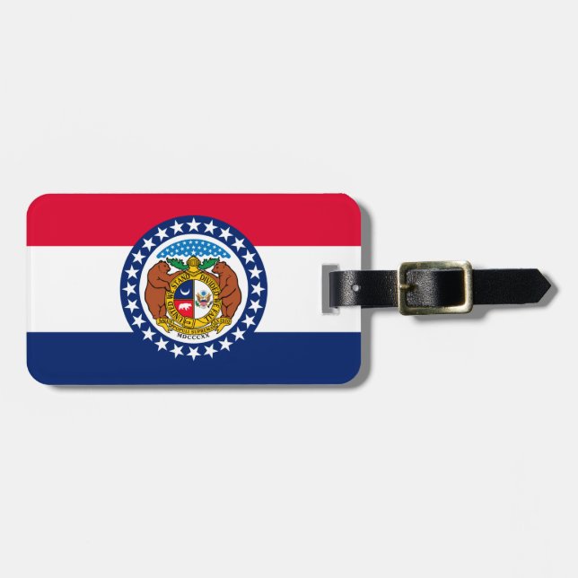 Missouri-Staats-Flaggen-Entwurf Gepäckanhänger (Vorderseite horizontal)