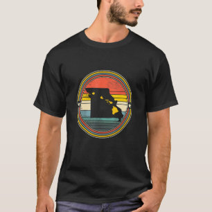 Missouri State Hawaii-Wurzeln Ursprung Staatskarte T-Shirt