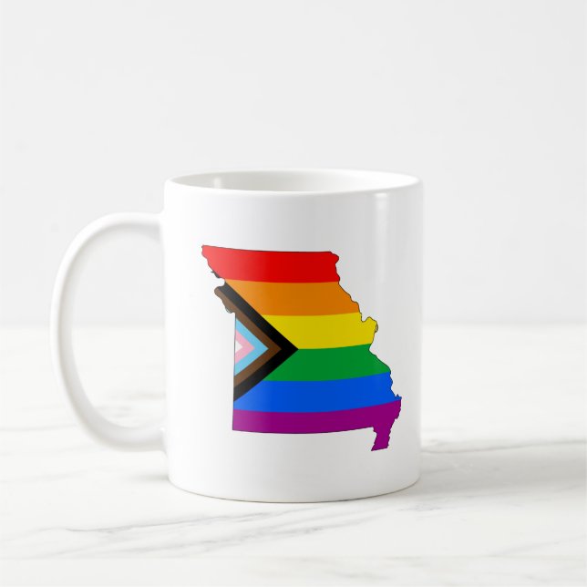 Missouri State Pride LGBTQ Progress Pride Kaffeetasse (Links)