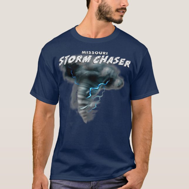 Missouri Storm Chaser Severe Weather Tornado T-Shirt (Vorderseite)