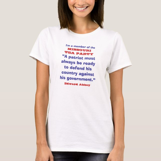 MISSOURI TEA-PARTY T-Shirt (Vorderseite)