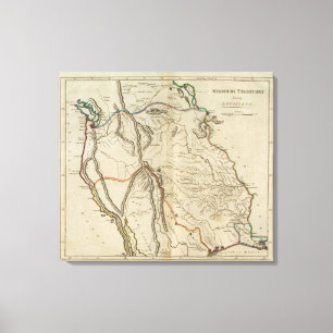 Missouri Territory formerly Louisiana Leinwanddruck