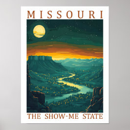 Missouri the Show Me Staat USA Travel Place Poster