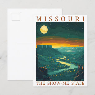Missouri the Show Me Staat USA Travel Place Postkarte