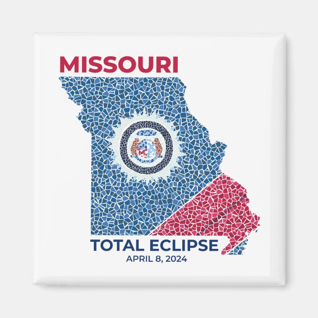 Missouri Total Eclipse Square Magnet (Vorne)