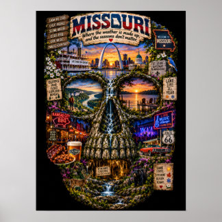 Missouri-Totenkopf-Kunstposter | State of Mind Poster