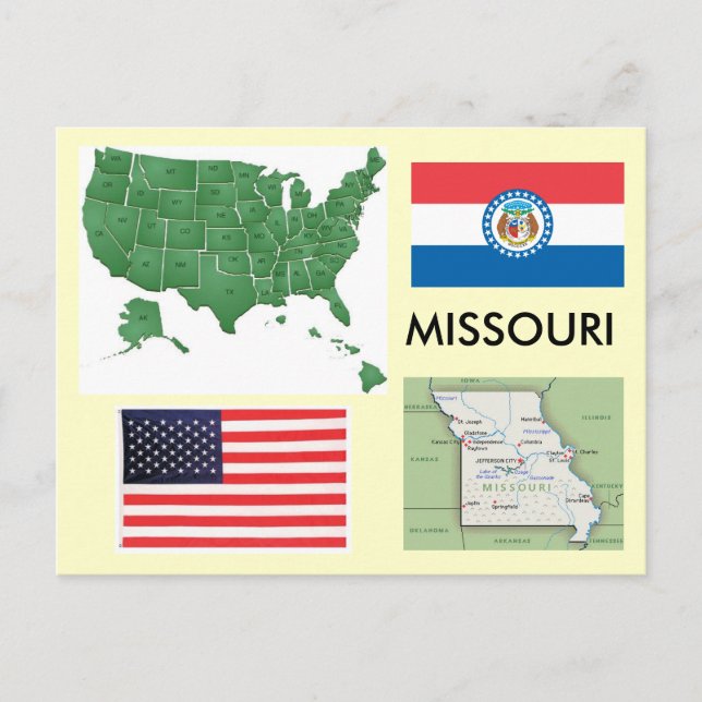 Missouri, USA Postkarte (Vorderseite)